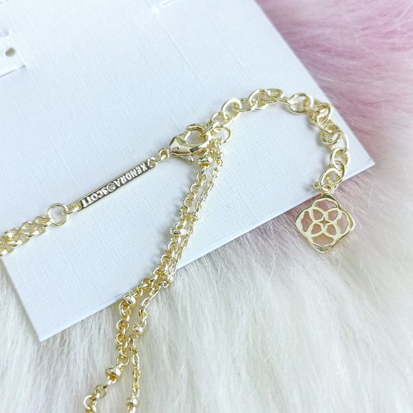 Gold Elisa Indigo Blue Drusy Multi Strand Necklace - Picture 3 of 3